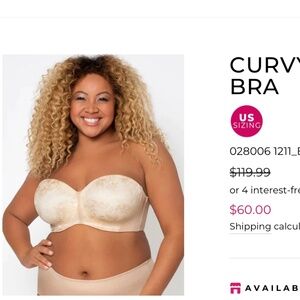 MIB Curvy  Couture Convertible Strapless Bra 40G BNWT